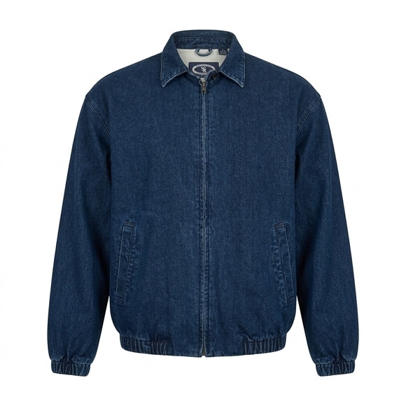 Three Rivers Other - Vintage Three Rivers Denim Harrington Bomber Jacket - PlaiMedium Wash‎